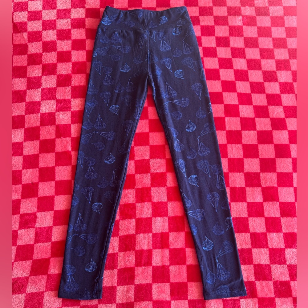 Navy Blue Parachute Pattern OS LulaRoe Leggings